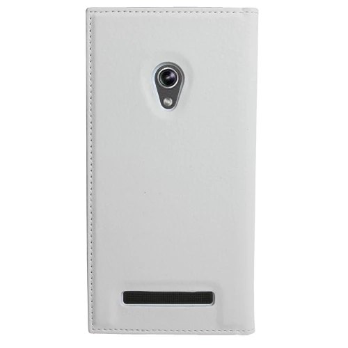 Zenfone 5 ile Uyumlu Kılıf Pencereli Kapaklı Safir Serisi Beyaz