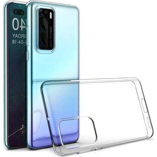 P40 ile Uyumlu Ultra Slim Silikon Kılıf Şeffaf - 2