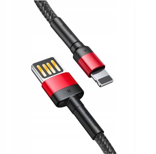 Baseus Special Edition iPhone ile Uyumlu 2.4A Hızlı Şarj Halat Usb Kablo-Siyah-CALKLF-G91 - 2