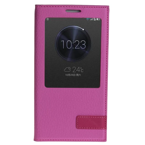 Ascend Mate 7 ile Uyumlu Kılıf Kapaklı Safir Serisi Pembe - 1
