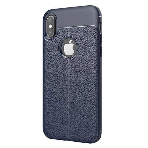 Zore iPhone X ile Uyumlu Kılıf Niss Silikon Lacivert - 2