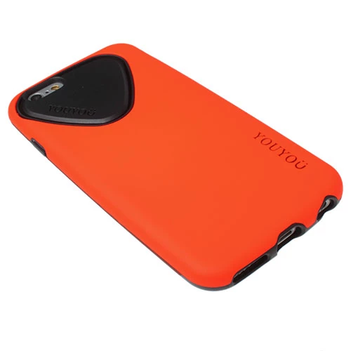 iPhone 6S/6 ile Uyumlu Kılıf Silikonlu Ultra Koruma Turuncu - 3