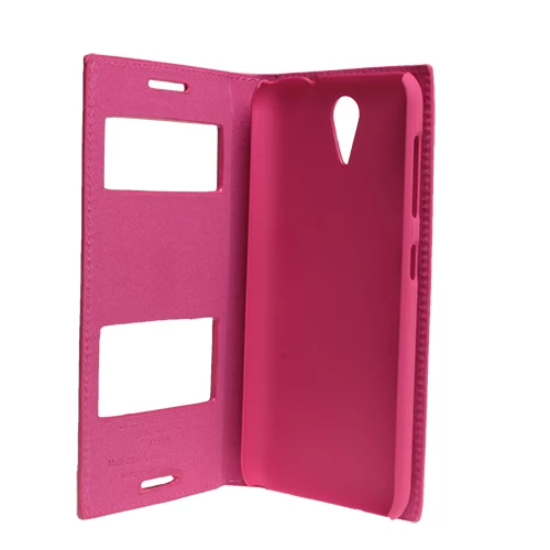 Desire 620 ile Uyumlu Kılıf Pencereli Kapaklı Safir Serisi Pembe - 3