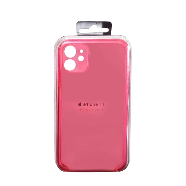 iPhone 11 ile Uyumlu Şeffaf Kılıf Pembe - 1