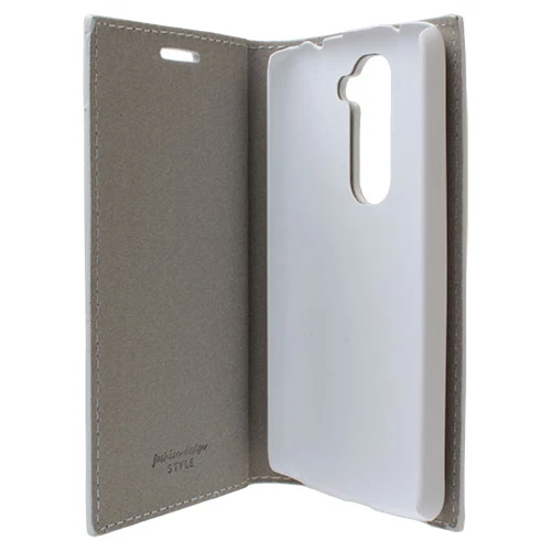 G2 Mini D610 ile Uyumlu Magnum Serisi Yan Model Kapaklı Kılıf Beyaz - 3