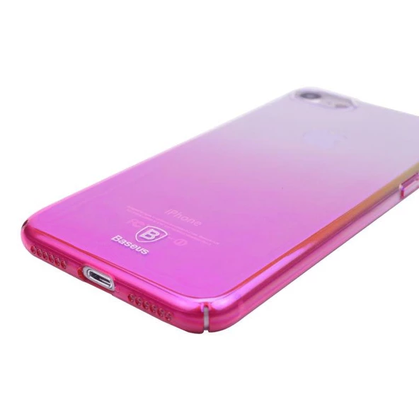 Baseus iPhone 8 / 7 ile Uyumlu Glaze Case Pembe - 3