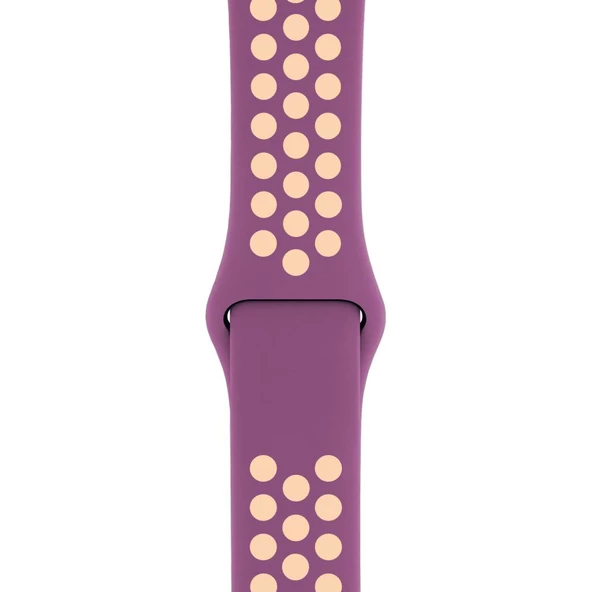 Apple Watch ile Uyumlu 42-44mm Silikon Kayış Açık Mor/Lila
