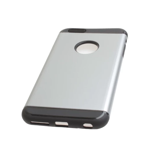 iPhone 6S Plus/6 Plus ile Uyumlu Double Hard Koruma Kılıfı Light Silver - 2