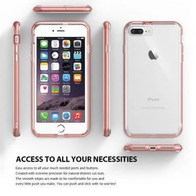 Ringke Frame İphone 7 Plus ile Uyumlu Çerçeveli Bumper Kılıf Metal Slate - 2