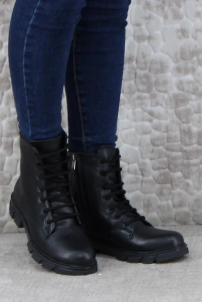 Fort 5285 Rahat Fermuarlı Bağçıklı Kaymaz Taban Sıcak Astar Kadın Bot - Resim 2