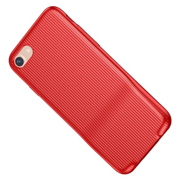 Baseus iPhone 7 / 8 ile Uyumlu Şarj ve Kulaklık Girişli Audio Case Kılıf Kırmızı - 2