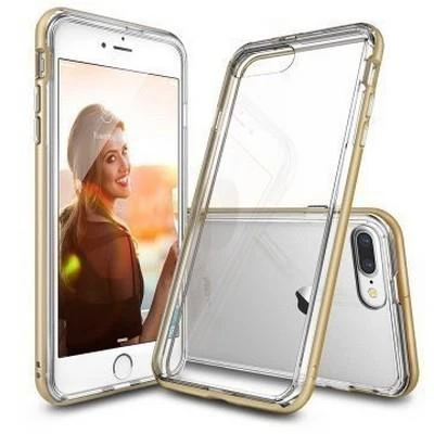 Ringke Frame İphone 7 Plus ile Uyumlu Çerçeveli Bumper Kılıf Royal Gold - 1