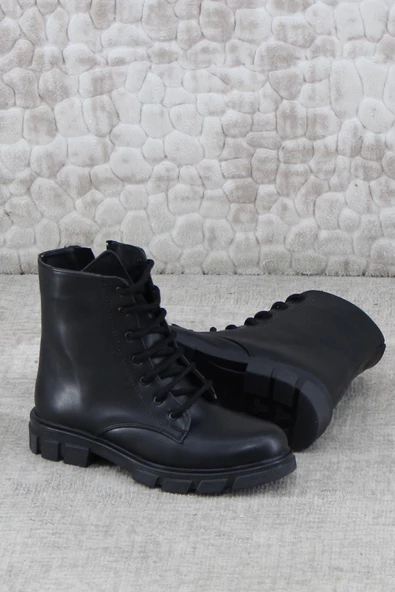 Fort 5285 Rahat Fermuarlı Bağçıklı Kaymaz Taban Sıcak Astar Kadın Bot - Resim 5