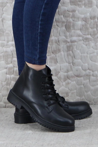 Fort 5245 Rahat Fermuarlı Bağçıklı Kaymaz Taban Sıcak Astar Kadın Bot ürün görseli