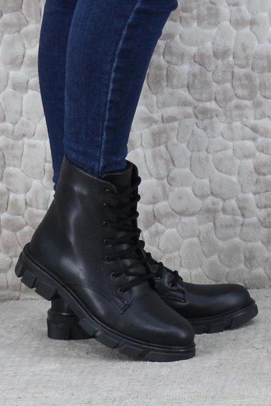 Fort 5285 Rahat Fermuarlı Bağçıklı Kaymaz Taban Sıcak Astar Kadın Bot ürün görseli