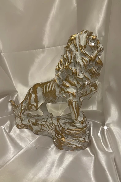 Aslan Kukreyen Aslan Galatasaray Biblosu Beyaz Gold Eskitme - Resim 5