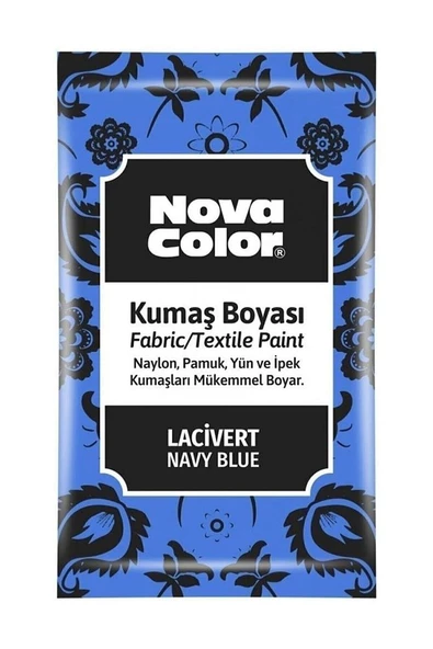 Toz Kumaş Boyası 12 gr - Lacivert - 1 Adet