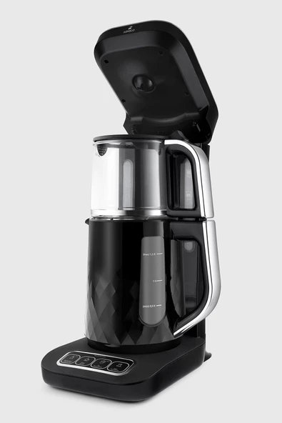 Robotea Pro Quartz 4 in 1 Konuşan Çay Makinesi Black Chrome - 4