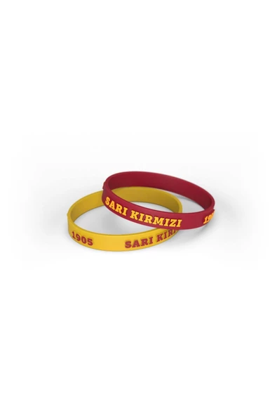 Galatasaray Orijinal Lisanslı Sarı Kırmızı 1905 2'li Bileklik Metin Oktay Baskılı Hediyelik Kutulu - 2