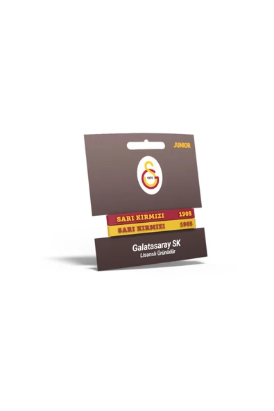 Galatasaray Orijinal Lisanslı Sarı Kırmızı 1905 2'li Bileklik Aslan Baskılı Hediyelik Ahşap Kutulu - 3