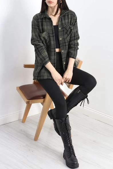 Çift Cep Oduncu Gömlek Hakisiyah - 20905.1874. - Resim 2