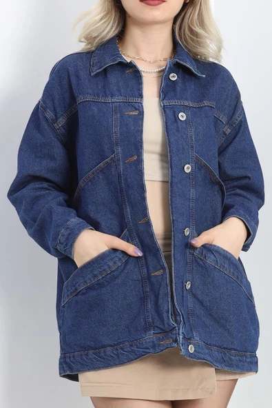 Oversize Kot Ceket Mavi2 - 10002.1778.