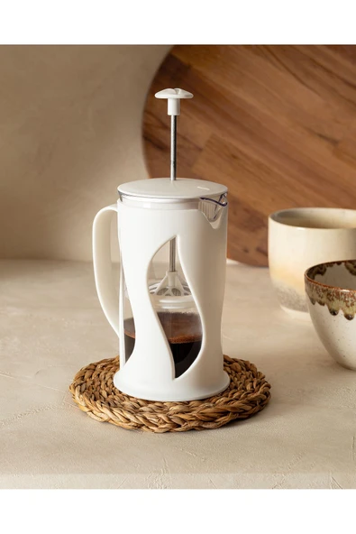 Madame Coco Beyaz Berthe French Press 500 ml 500 cc Plastik - 1