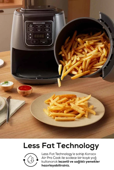 Air Pro Cook 3 In 1 Xl Ev Yemeği, Közleme, Sulu Yemek Tencereli Airfryer Fritöz Rosegold 4 Kişilik - 3