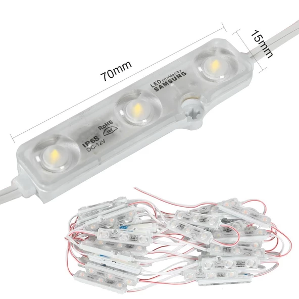 SAMSUNG Modül Led 3Lü 12V IP68 Beyaz