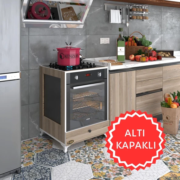 Kenzlife ankastre modülü kabini altın3 crd fırın ocak dolabı kapaklı ayaklı ürün görseli
