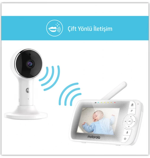 Motorola WM-LUX64 Wifi Connect 4.3 FHD LCD Dijital Bebek Kamerası