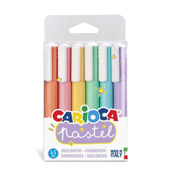 Carioca Pastel Renkler İşaretleme Kalemi 6'Lı