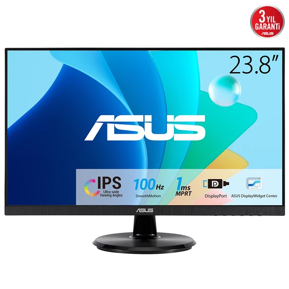 ASUS VA24DQFR 26.5 IPS FREESYNC 1920x1080 1ms 100Hz 250cd DP HDMI VGA Hoparlör VESA 3YIL EYECARE FLICKER-FREE ÇERÇEVESİZ DÜŞÜK MAVİ IŞIK MONİTÖR