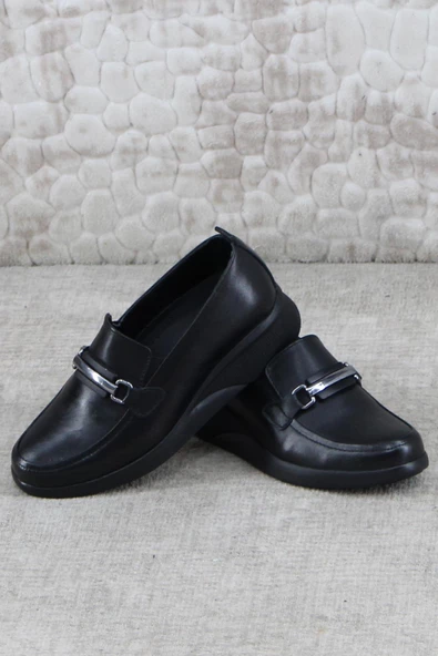 Mehmet Mete 3225 Comfort Toka Detaylı Hakiki Deri Kadın Ayakkabı - Resim 5