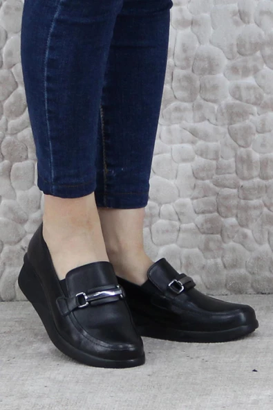 Mehmet Mete 3225 Comfort Toka Detaylı Hakiki Deri Kadın Ayakkabı - Resim 2