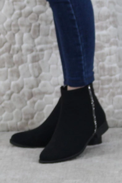 Fort 4277 Rahat Esnek Taş Detaylı Sıcak Astar Kadın Bot - Resim 3