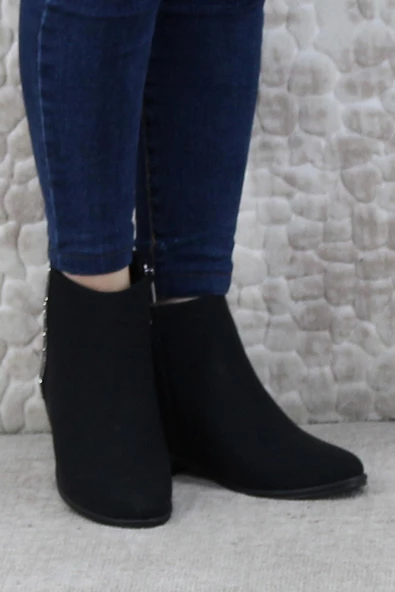 Fort 4277 Rahat Esnek Taş Detaylı Sıcak Astar Kadın Bot - Resim 2