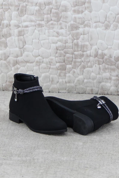 Fort 4280 Rahat Esnek Toka Taş Detaylı Sıcak Astar Kadın Bot - Resim 5