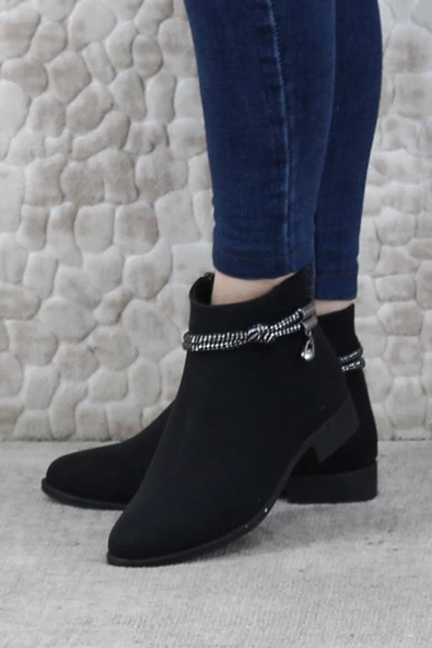 Fort 4280 Rahat Esnek Toka Taş Detaylı Sıcak Astar Kadın Bot - Resim 3