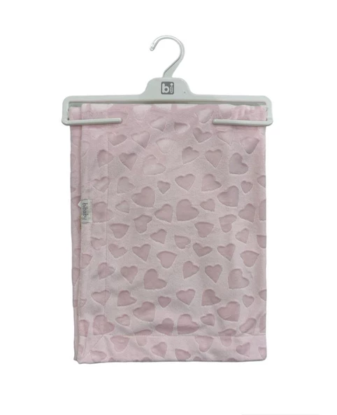 Nessiworld Nessiworld Bibaby Jacquard Heart 82x90 Battaniye 64727 Pink