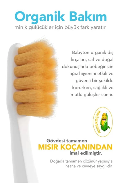 Babyton Bio Ultra Yumuşak Çocuk Diş Fırçası Papağan - 8