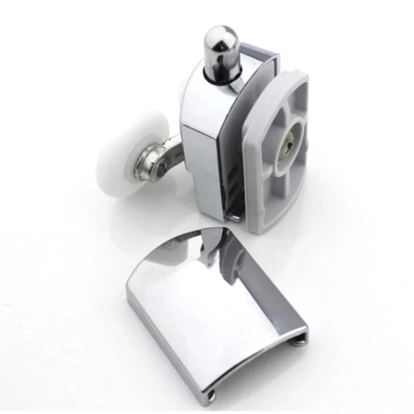 Kırılmaz Duşakabin Tekeri Krom Çift Teker Duşakabin Rulmanı Eksiksiz Tam Set - Resim 7