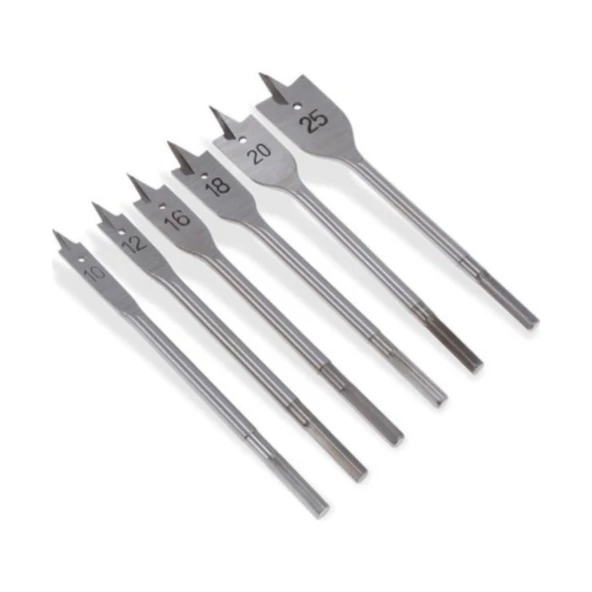 6 Parça Tahta Ahşap Oyma Matkap Yaprak Kelebek Uç Seti - Resim 2