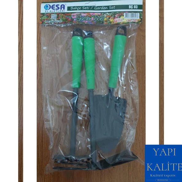 Bahçe Seti 3'lü - Kürek. Tırmık Ve Çapa - Resim 2