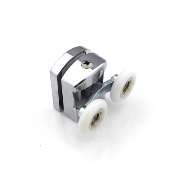 Kırılmaz Duşakabin Tekeri Krom Çift Teker Duşakabin Rulmanı Eksiksiz Tam Set - Resim 5