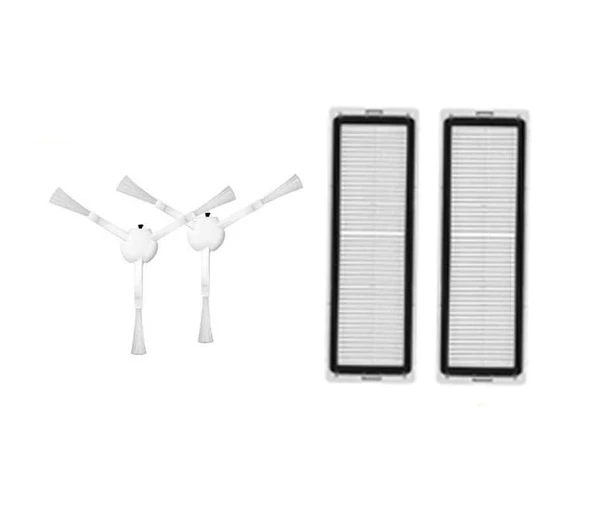 Dreame Vacuum Mop D9 Robot Süpürge Set 2 adet hepa filtre 2 adet yan fırça
