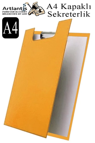 Sekreterlik Kapaklı A4 1 Adet Renkli A4 Kapaklı Sekreterlik Klipsli Metal Mekanizmalı 80 Yaprak Kapasiteli Ofis Büro - 8