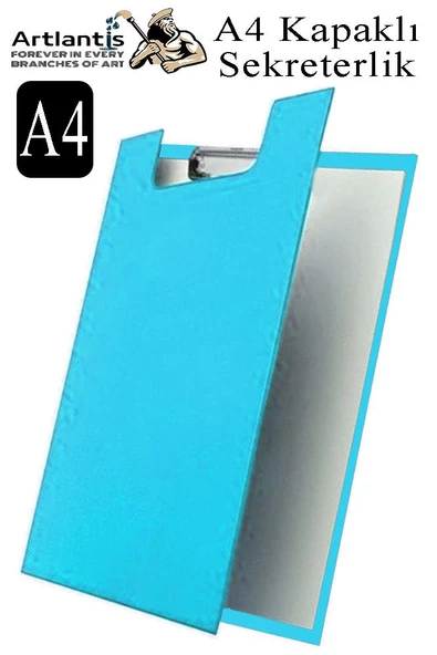 Sekreterlik Kapaklı A4 1 Adet Renkli A4 Kapaklı Sekreterlik Klipsli Metal Mekanizmalı 80 Yaprak Kapasiteli Ofis Büro - 2