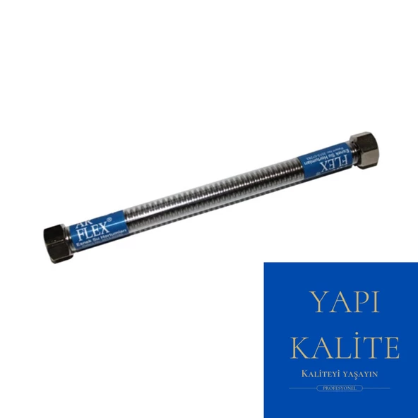 Patentli Arflex 3/8 3/8 Pvc Kaplı Çelik Flex Klozet Bağlantısı 70 Cm ürün görseli