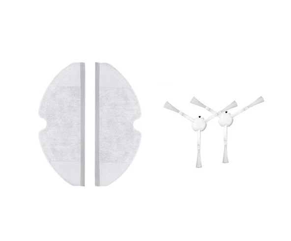 Dreame Vacuum Mop D9 Robot Süpürge Set 2 adet fiber mop bezi 2 adet yan fırça